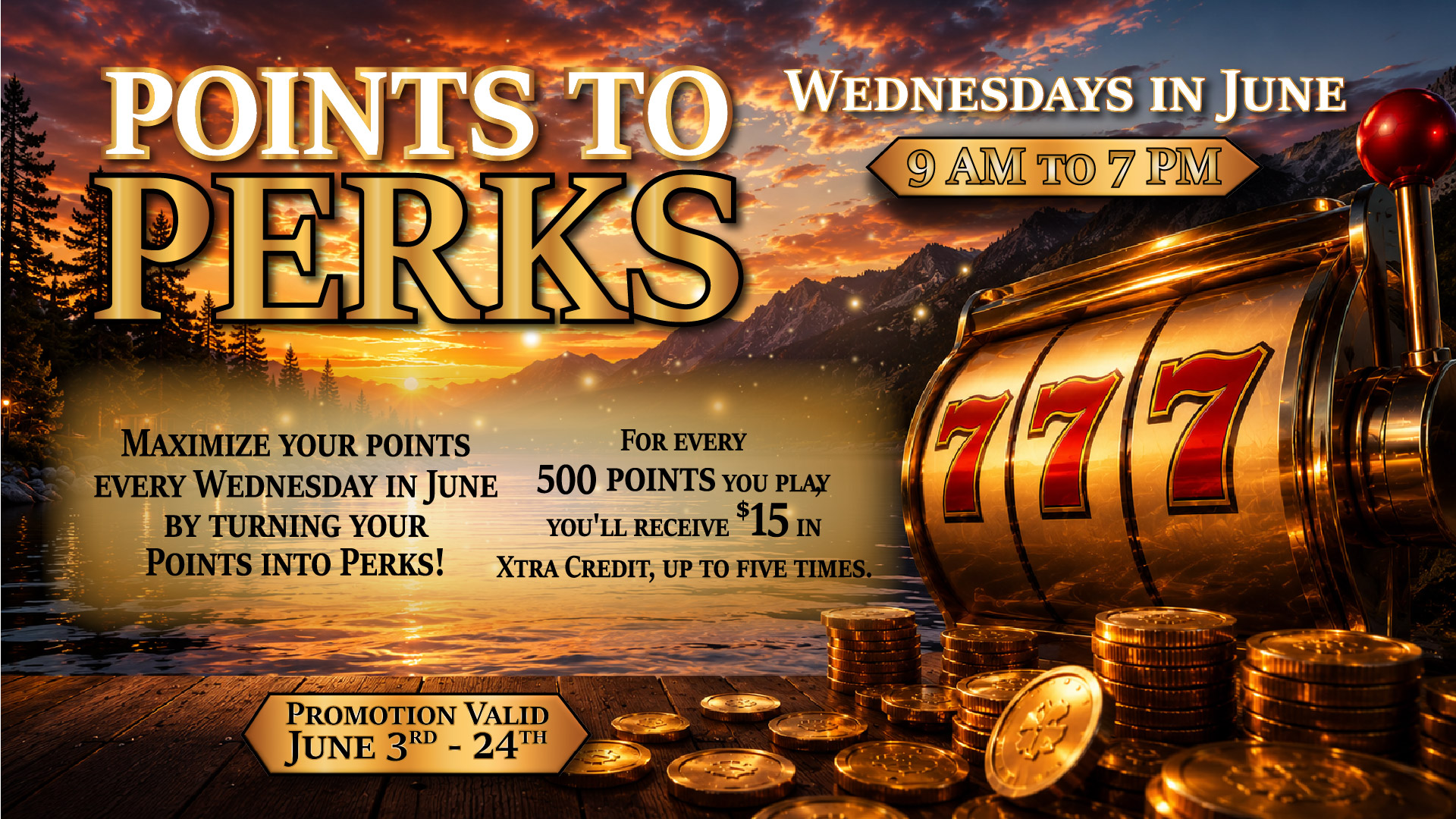Points to Perks Casino promotion
